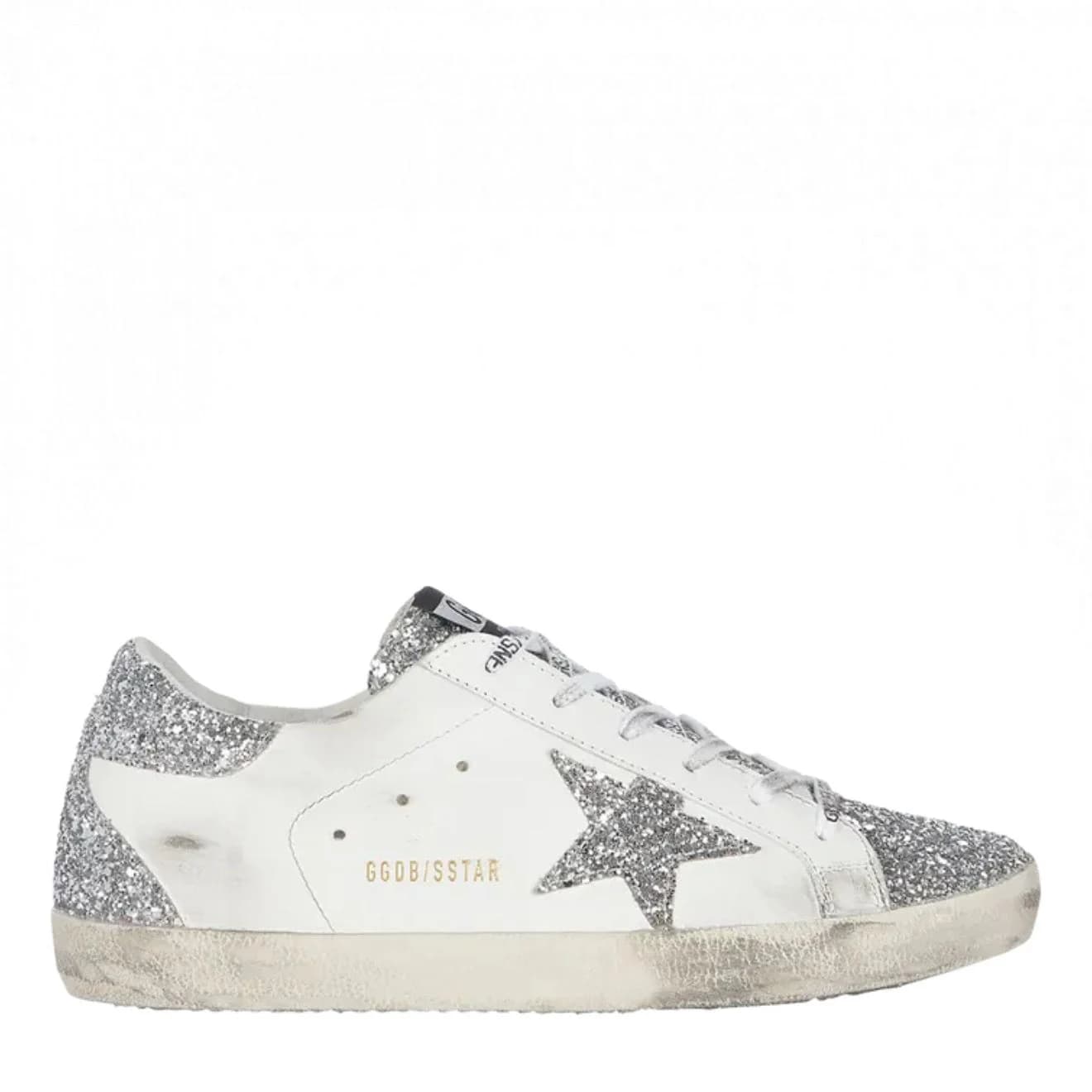 Super-Star Wmns White Silver Glitters, фото 1