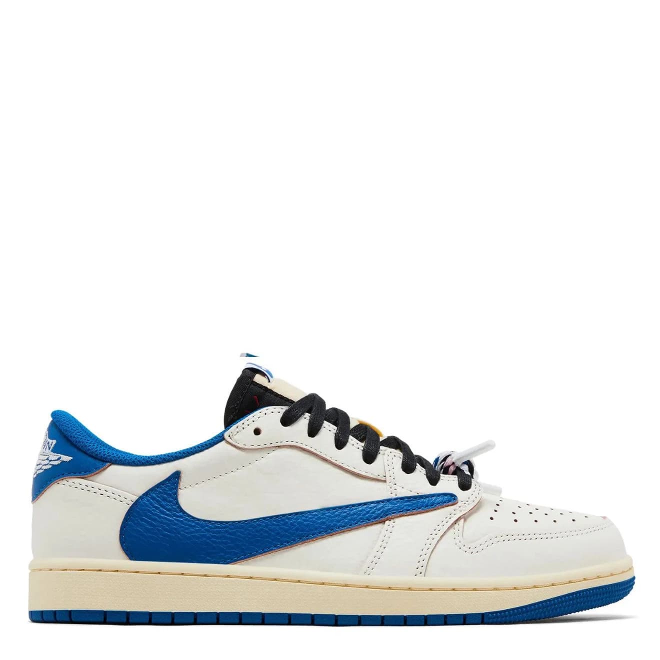 Fragment Design x Travis Scott Air Jordan 1 Retro Low Sail Military Blue