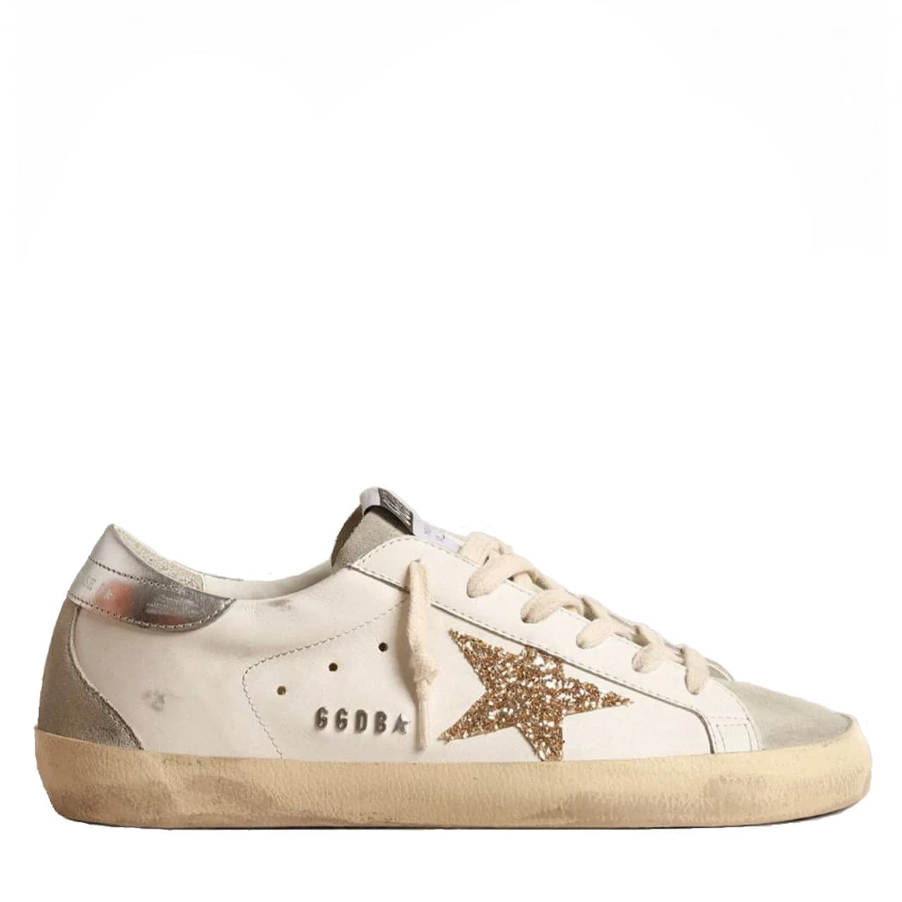 Super-Star With Gold Glitter Star and Ice-Gray Suede Inserts, фото 1