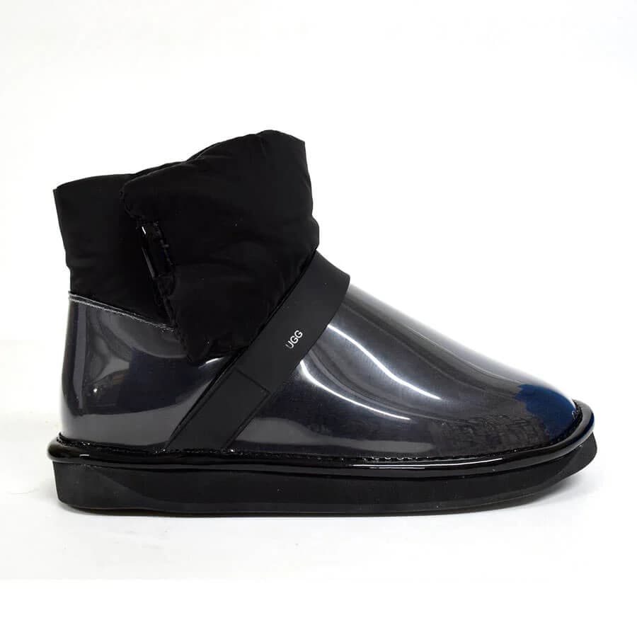 Clear Quilty Boots Black